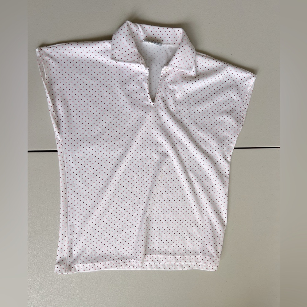 Vintage shirt - white with small red polka dots